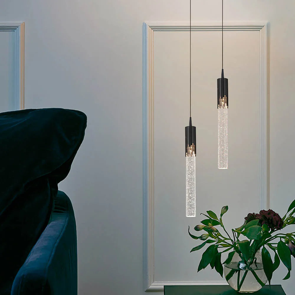 Cylinder-Shaped Glass Pendant Lamp - Lustreau