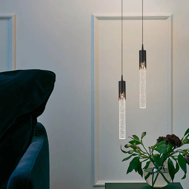 Cylinder-Shaped Glass Pendant Lamp - Lustreau