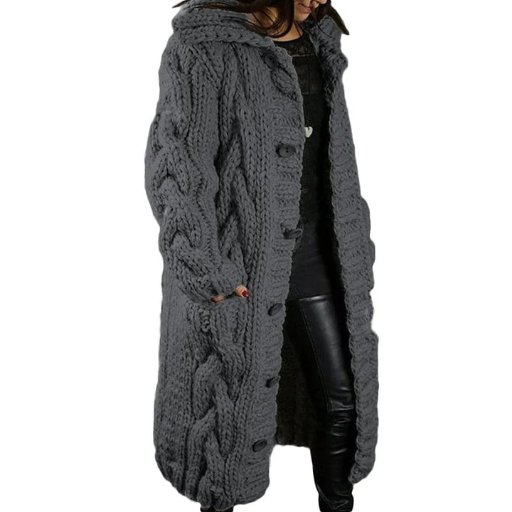 Comfortable Chunky Knit Cardigan - Emma
