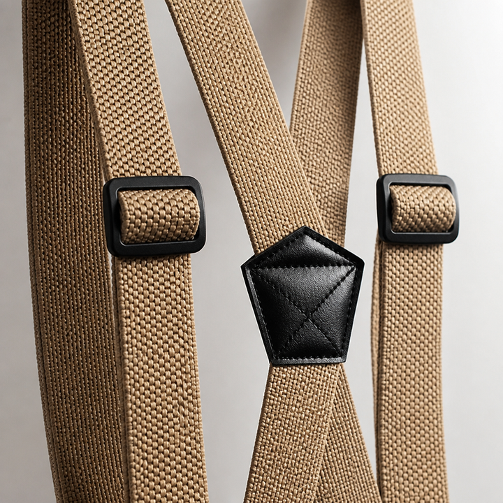 Men's Elastic Braces, 1.5 Inch Wide with Metal Clips, X or Y Back