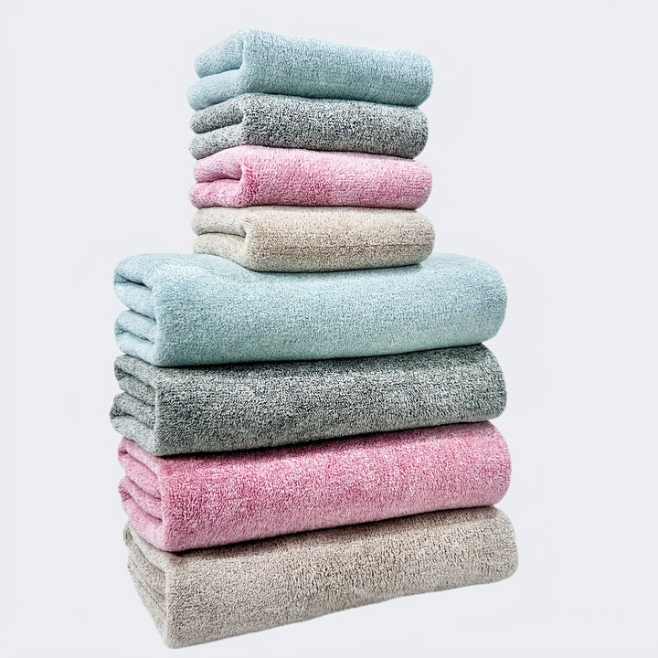 Coral Velvet Towel Set – Absorbent and Quick-Drying