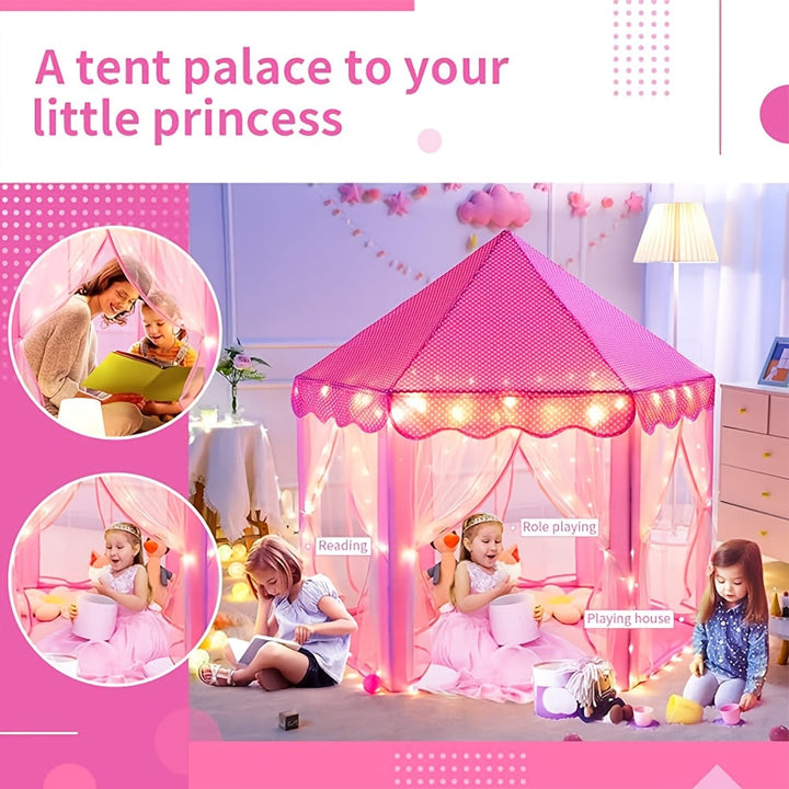 Princess Play Tent with Starlight Illumination – Perfect for Indoor or Outdoor Play