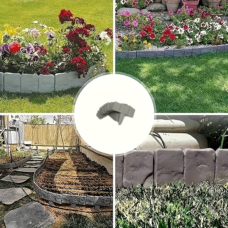 Stone-Effect Garden Edging Set – Practical and Decorative