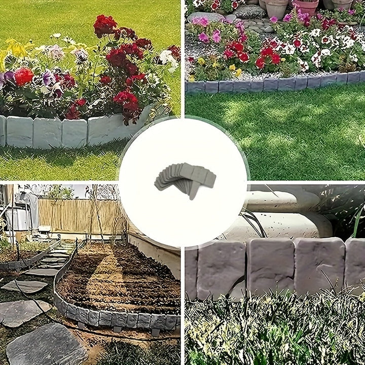 Stone-Effect Garden Edging Set – Practical and Decorative