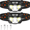 2-Pack Ultra-Bright Rechargeable LED Head Torch with Motion Sensor – Lumivor