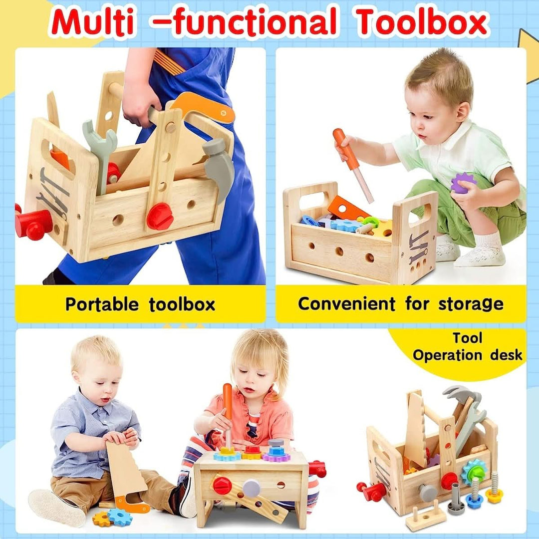 Wooden Kids' Toolbox – Creative Toolbox for Play and Motor Skill Development from 6 Months