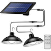 TwinRay Wireless Solar LED Lamp Set with Remote Control