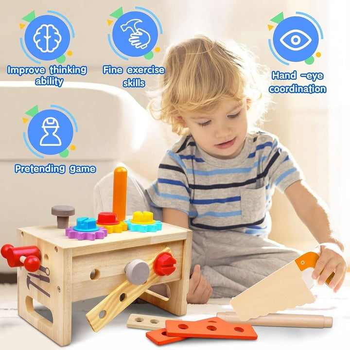 Wooden Kids' Toolbox – Creative Toolbox for Play and Motor Skill Development from 6 Months