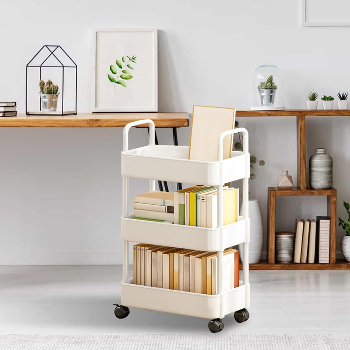 Rolling Utility Trolley with Wheels and Handle – Veyora