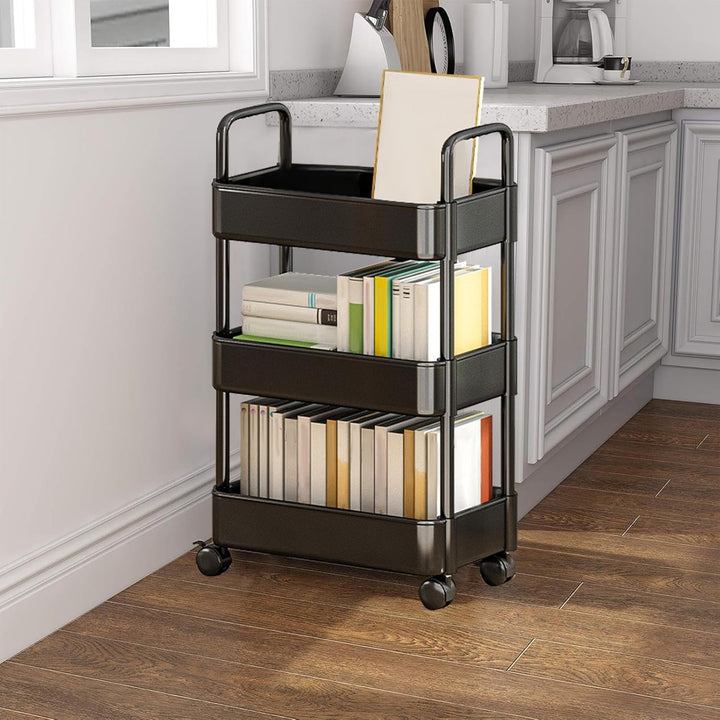 Rolling Utility Trolley with Wheels and Handle – Veyora