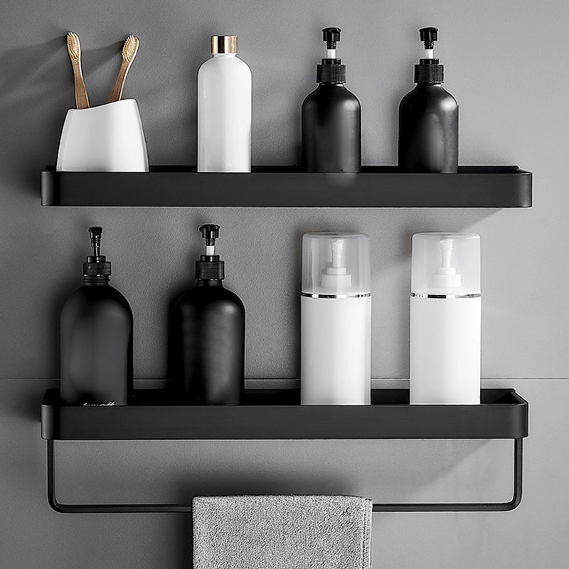 Modern Matte Black Bathroom Set 1/2 - Stainless Steel Bathroom Shelf