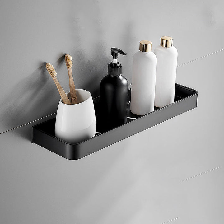 Modern Matte Black Bathroom Set 1/2 - Stainless Steel Bathroom Shelf