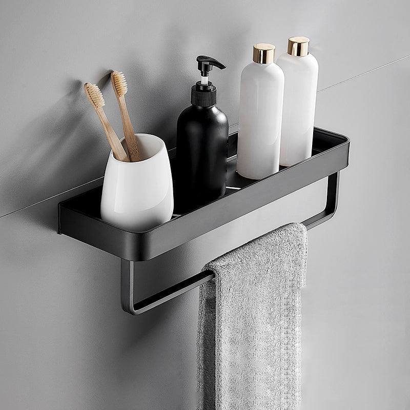 Modern Matte Black Bathroom Set 1/2 - Stainless Steel Bathroom Shelf