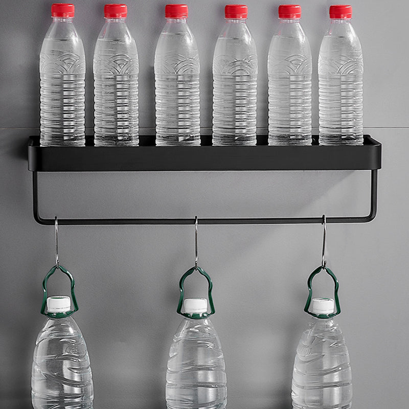Modern Matte Black Bathroom Set 1/2 - Stainless Steel Bathroom Shelf