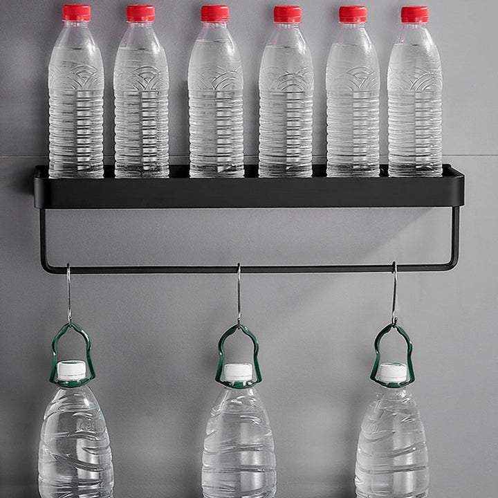Modern Matte Black Bathroom Set 1/2 - Stainless Steel Bathroom Shelf