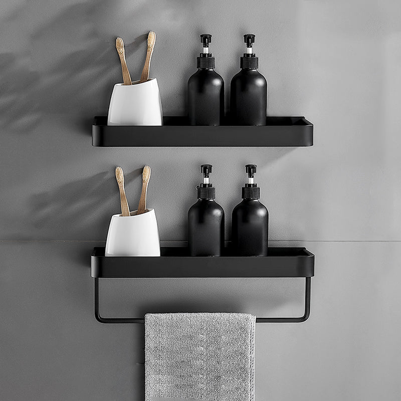 Modern Matte Black Bathroom Set 1/2 - Stainless Steel Bathroom Shelf