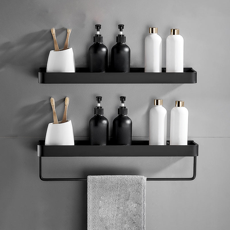 Modern Matte Black Bathroom Set 1/2 - Stainless Steel Bathroom Shelf