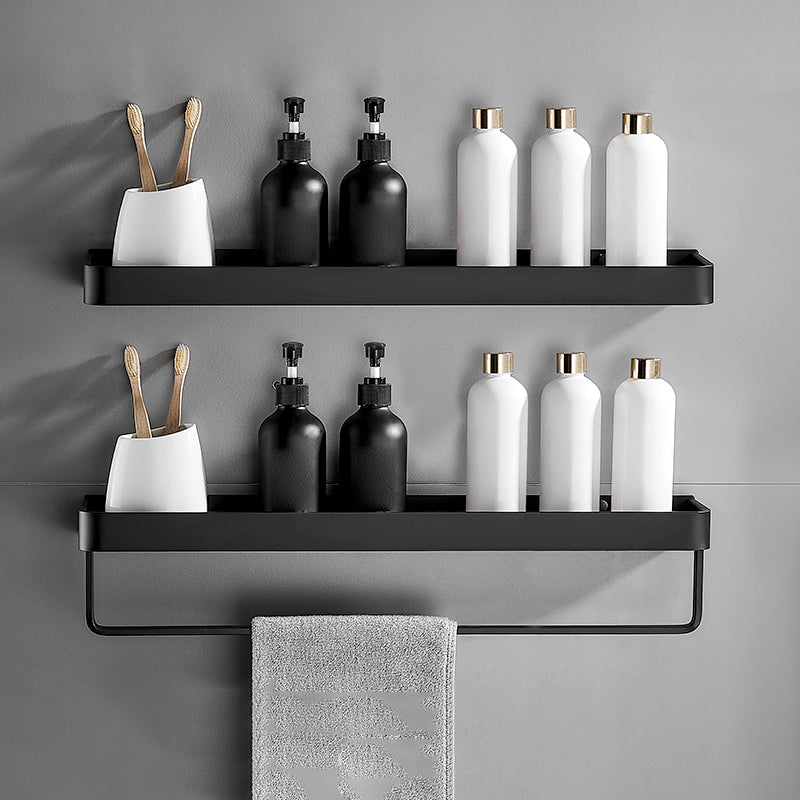 Modern Matte Black Bathroom Set 1/2 - Stainless Steel Bathroom Shelf