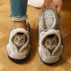 Cosy Slip-On Slippers with 3D Cat Face