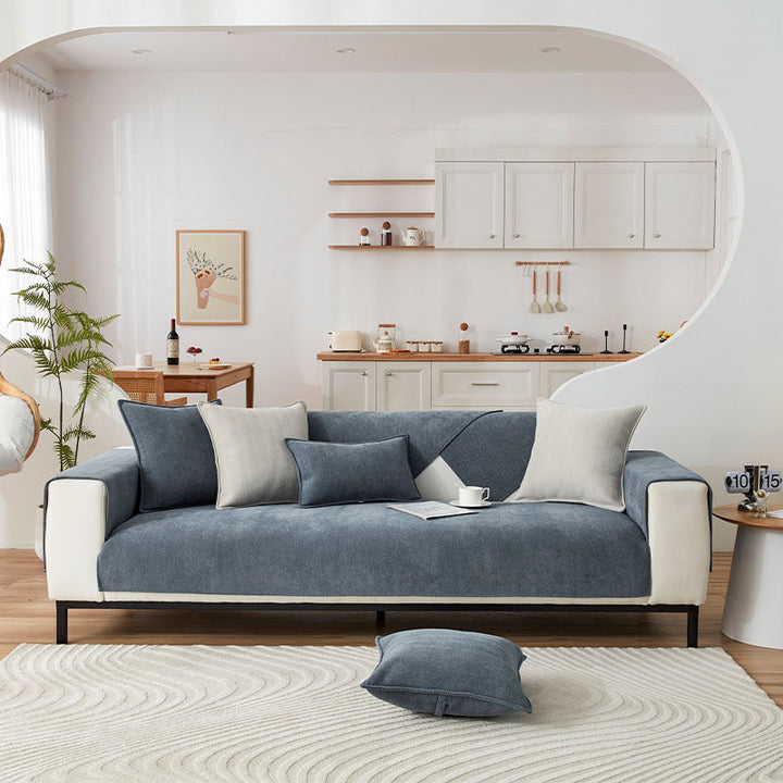 AestheticCover™ | Chenille Sofa Cover with Herringbone Pattern