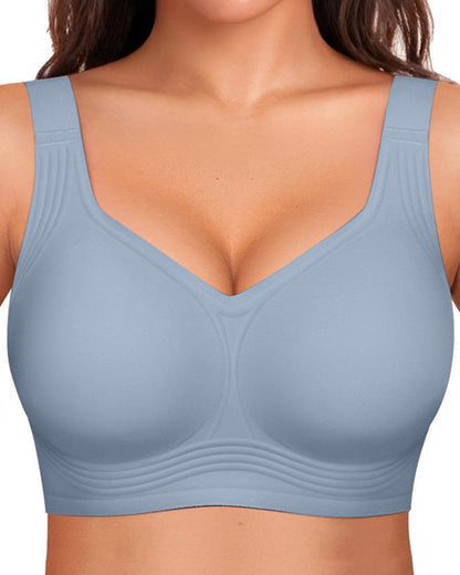 Comfortable Wire-Free Jelly Bra with Full Coverage and Smoothing Fit