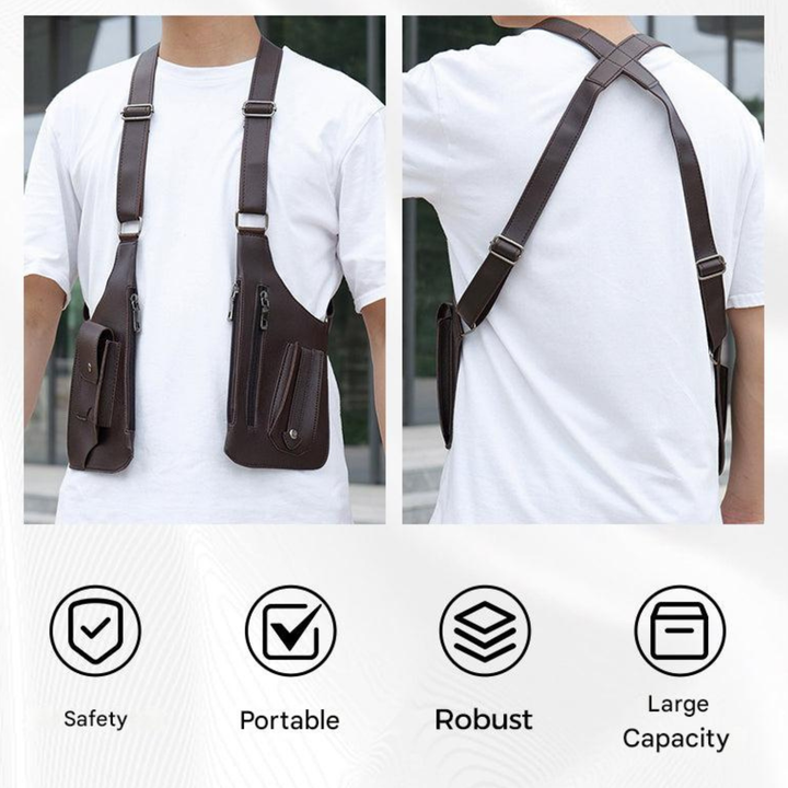 Anti-theft men's shoulder bag