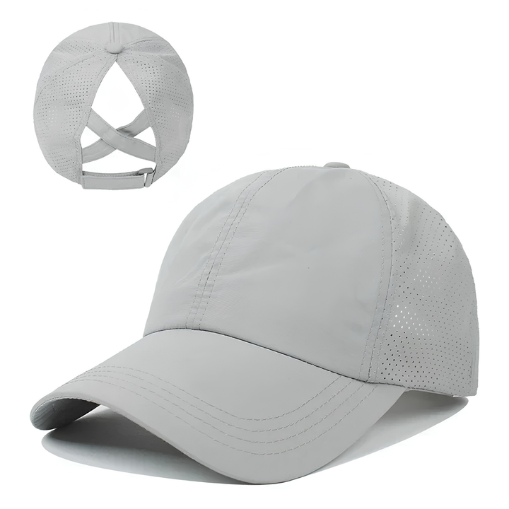 Breathable unisex mesh sports baseball cap with adjustable fit