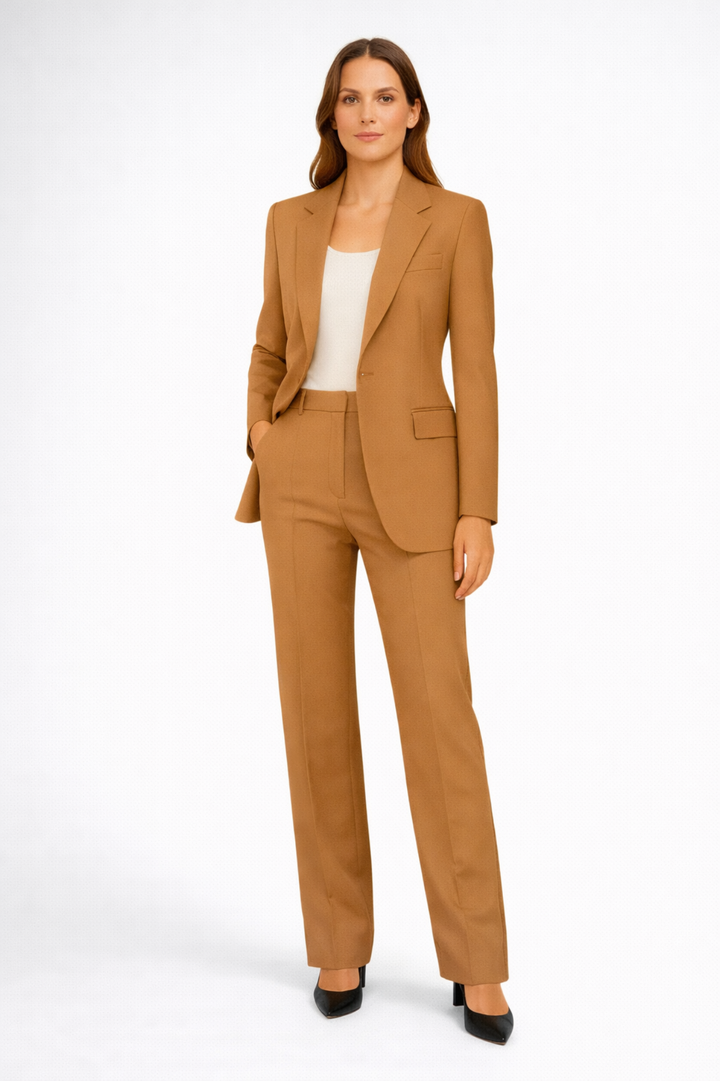 Women's Trouser Suit – Structured Blazer & Straight Trousers