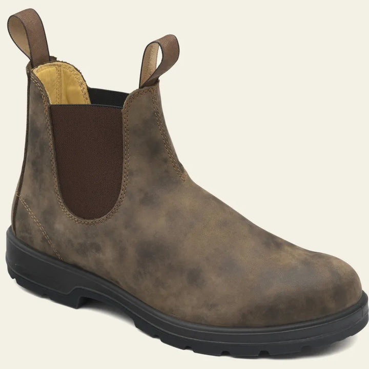 Men's Waterproof Chelsea Boots – Black Leather, Slip-On Design for Casual and Rainy Weather