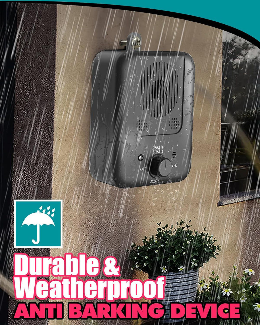 Rechargeable Ultrasonic Anti-Bark Device with 15 m Range – Calvero