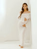 Women's A-Line Dress – Off-the-Shoulder with Long Sleeves, Suitable for Spring and Summer