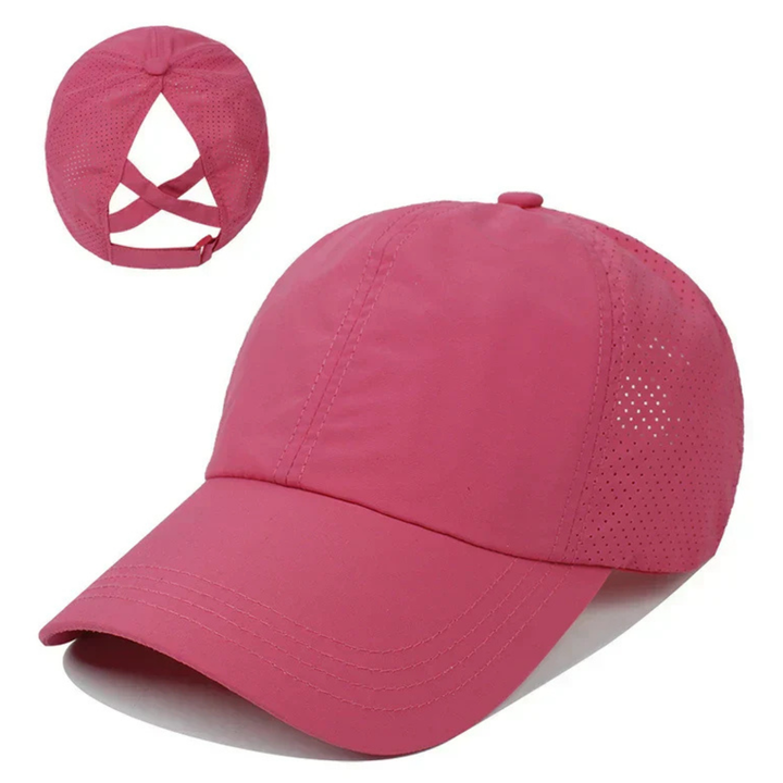 Breathable unisex mesh sports baseball cap with adjustable fit