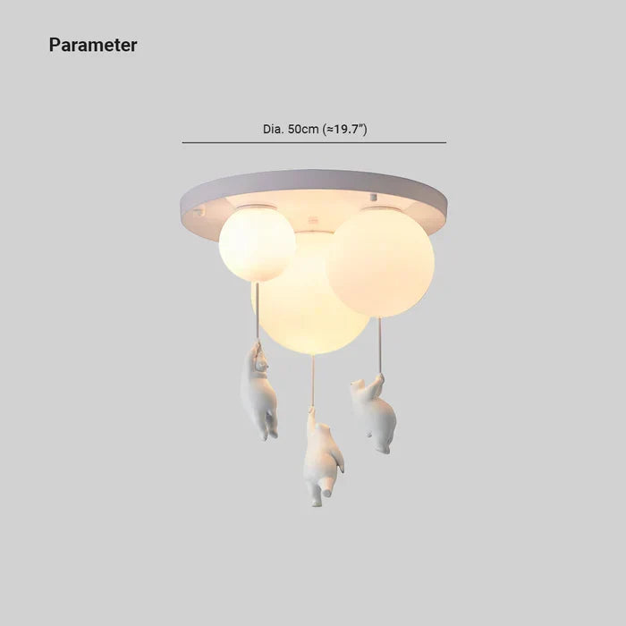 CloudBear Children's Ceiling Lamp with Bear and Balloon