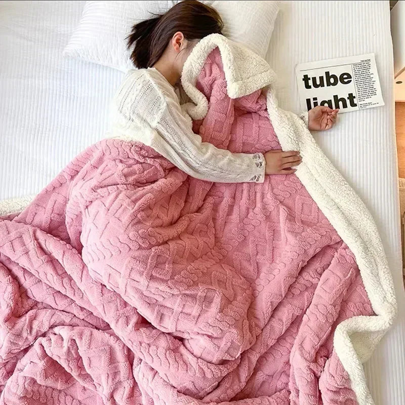 Thick Winter Lambswool Blanket - WarmWool