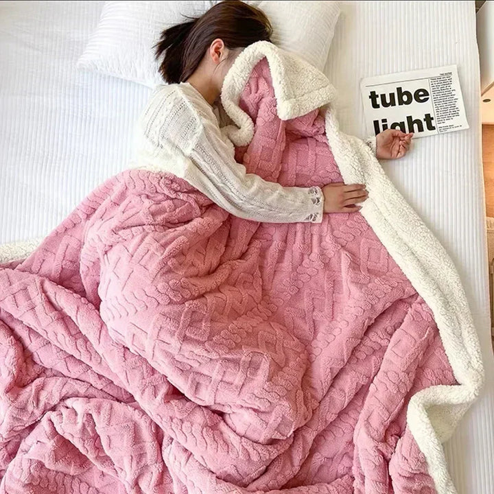 Thick Winter Lambswool Blanket - WarmWool