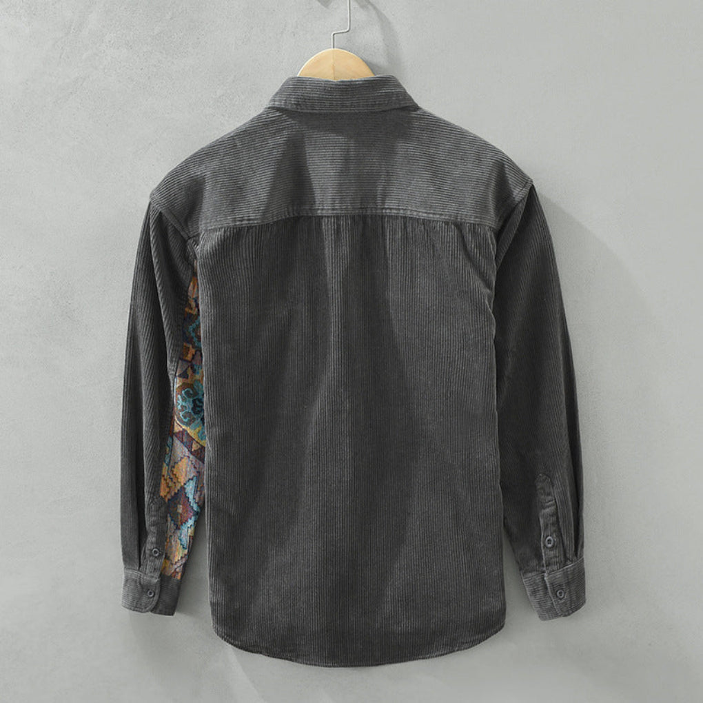 Men's Vintage Long Sleeved Shirt  Classic Style with Timeless Appeal