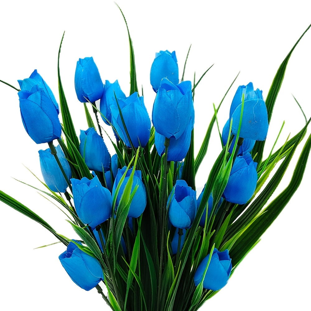Set of 6 Artificial Tulip Bunches – UV-Resistant and Realistic for Garden and Indoor Decoration