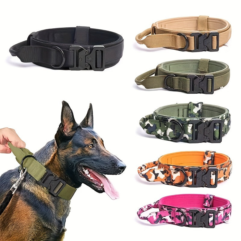 Tactical Military Dog Collar – Adjustable and Durable for Large and Medium-Sized Dogs