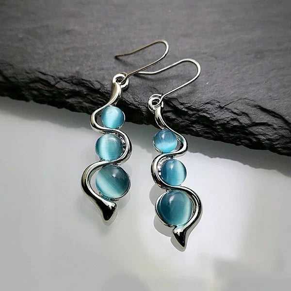 Blue crystal earrings