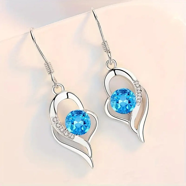 Eclipse white gold earrings with a refined little heart