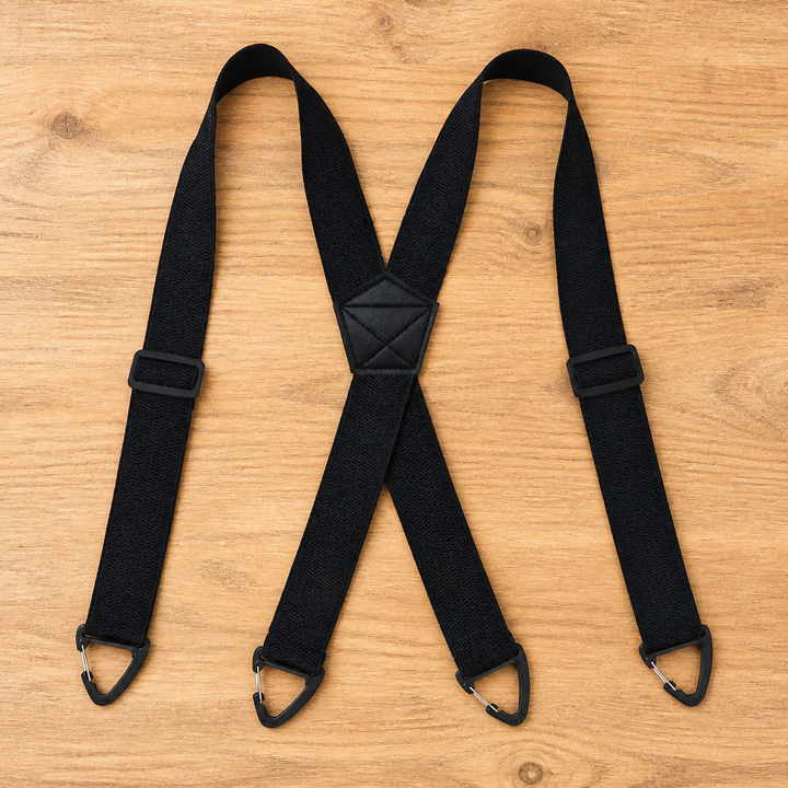 Men's Elastic Braces, 1.5 Inch Wide with Metal Clips, X or Y Back