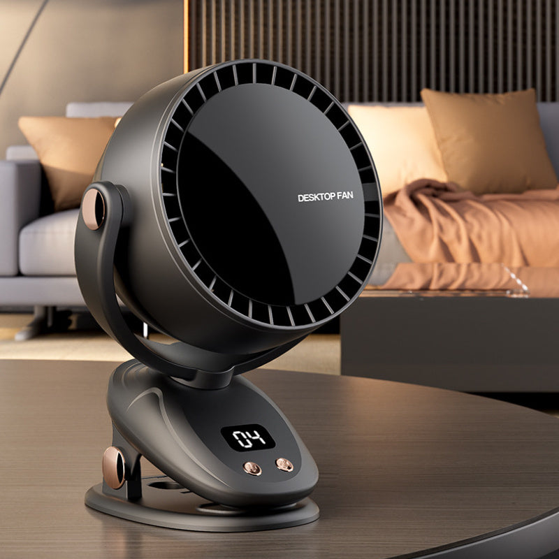 Bladeless Portable Fan with Digital Display – Quiet and Rechargeable for Indoor and Outdoor Use