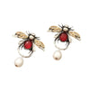 Vintage Bee Dangle Earrings