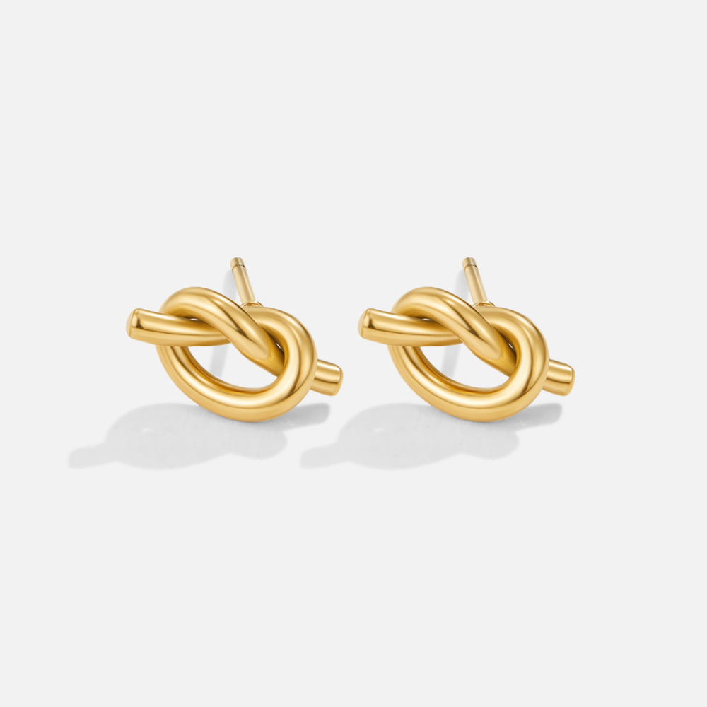 Elegant silver earrings with refined knot details