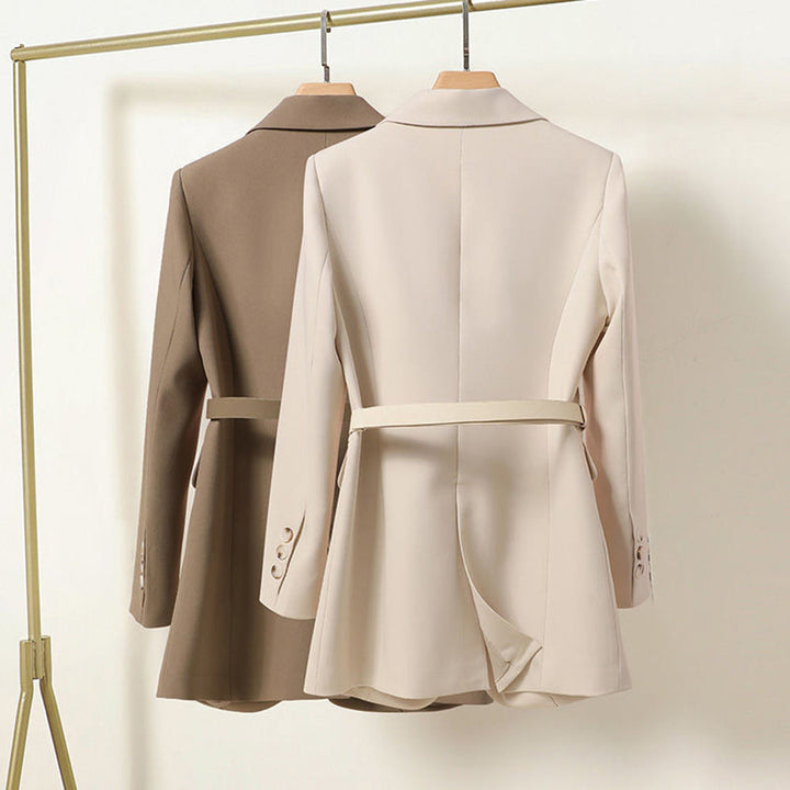 Modern Belted Suit Jacket