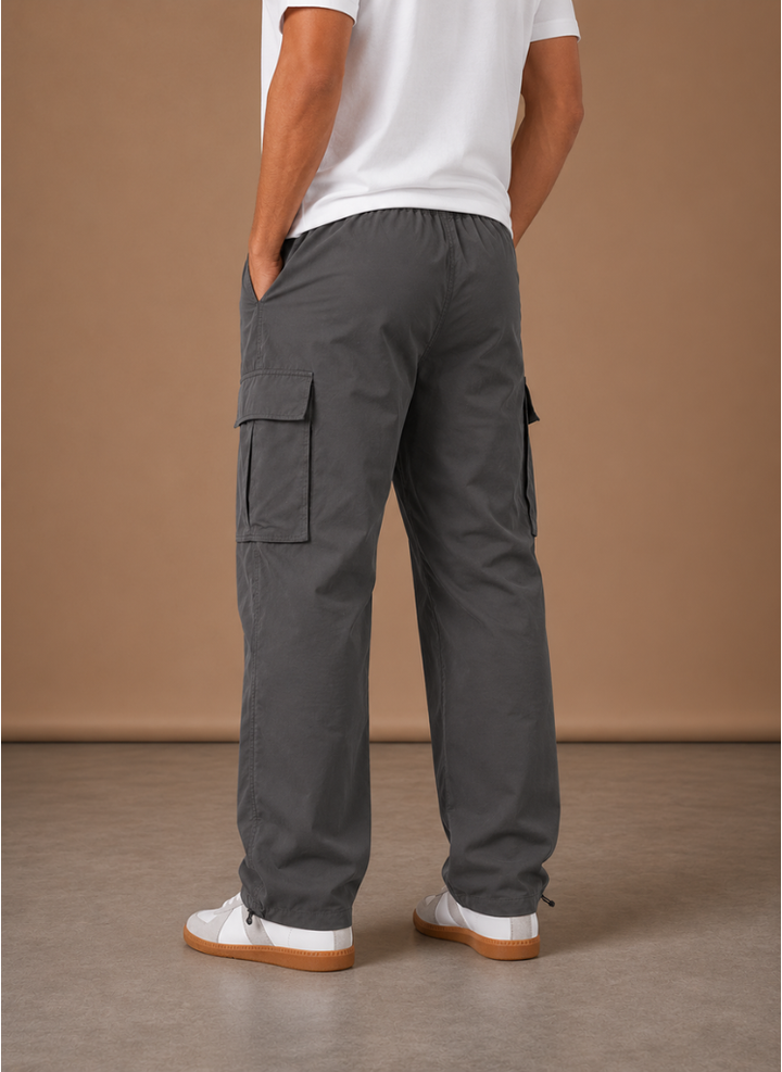 Men's Cargo Trousers Relaxed Fit Straight-Leg