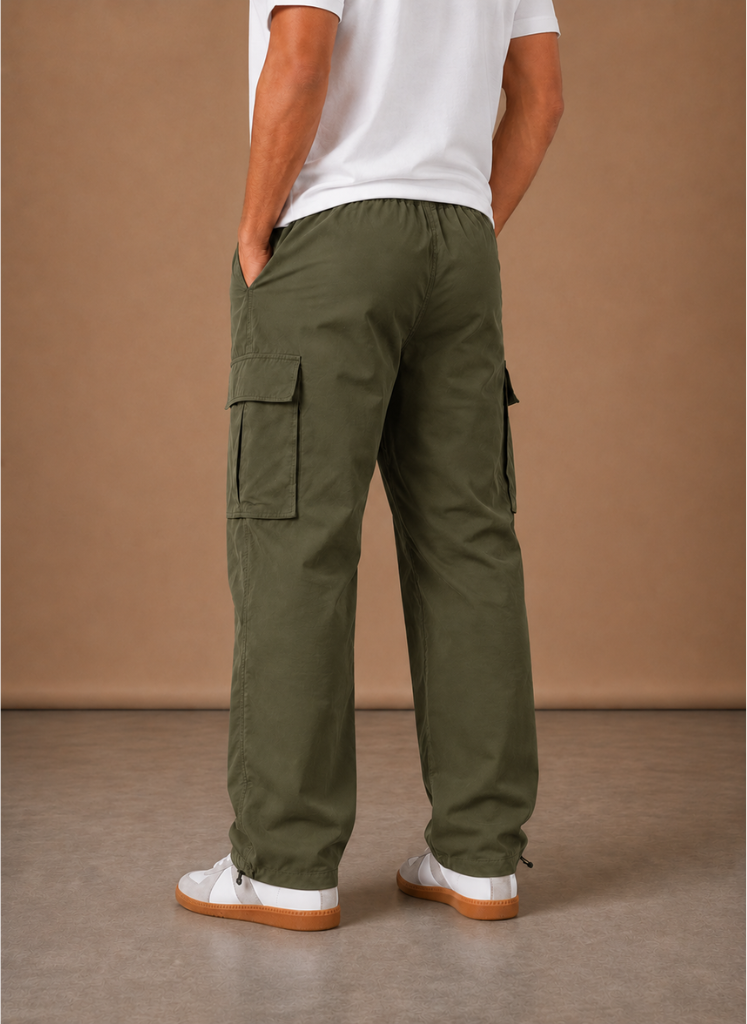 Men's Cargo Trousers Relaxed Fit Straight-Leg