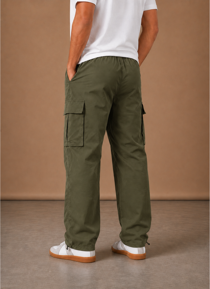 Men's Cargo Trousers Relaxed Fit Straight-Leg