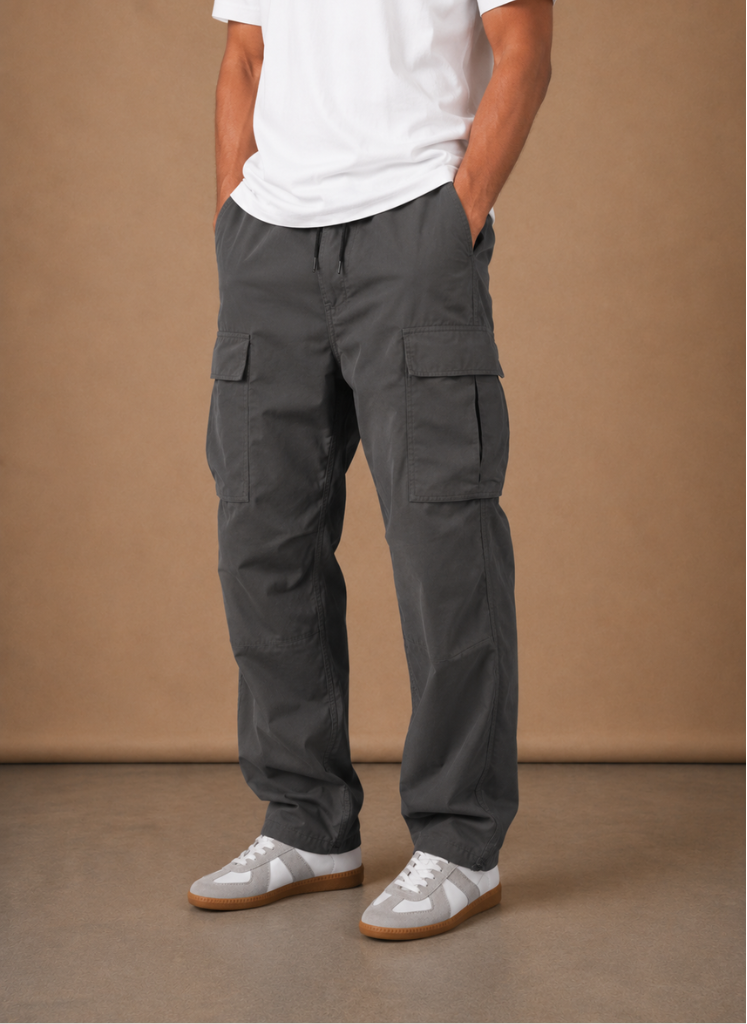 Men's Cargo Trousers Relaxed Fit Straight-Leg