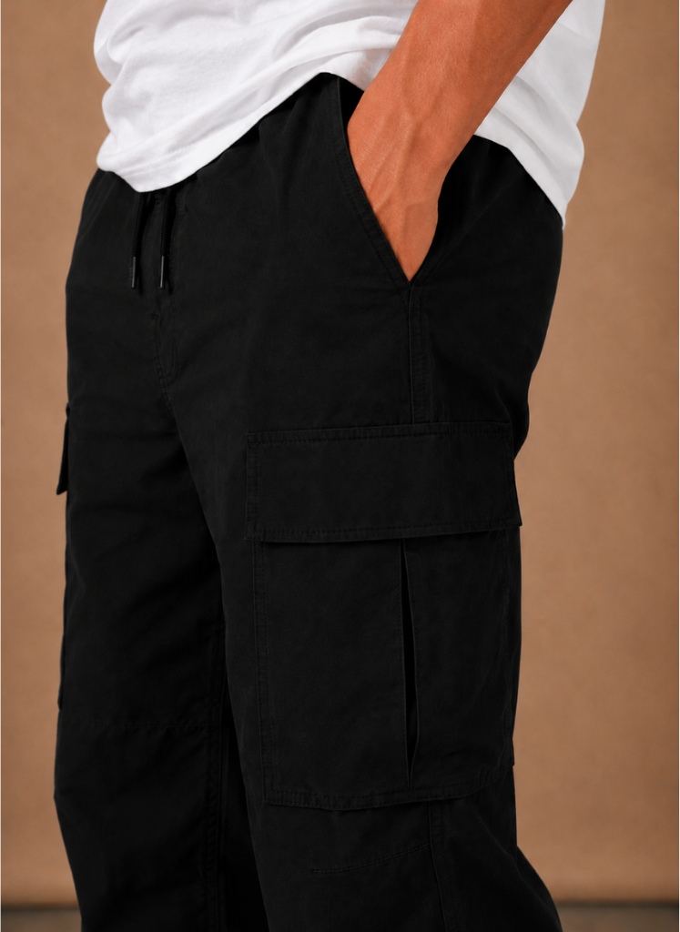 Men's Cargo Trousers Relaxed Fit Straight-Leg